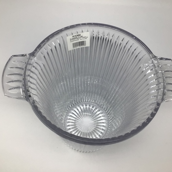 NEW Mikasa Diamond Fire Crystal Glass Champagne Wine Bottle Chiller - Picture 5 of 8